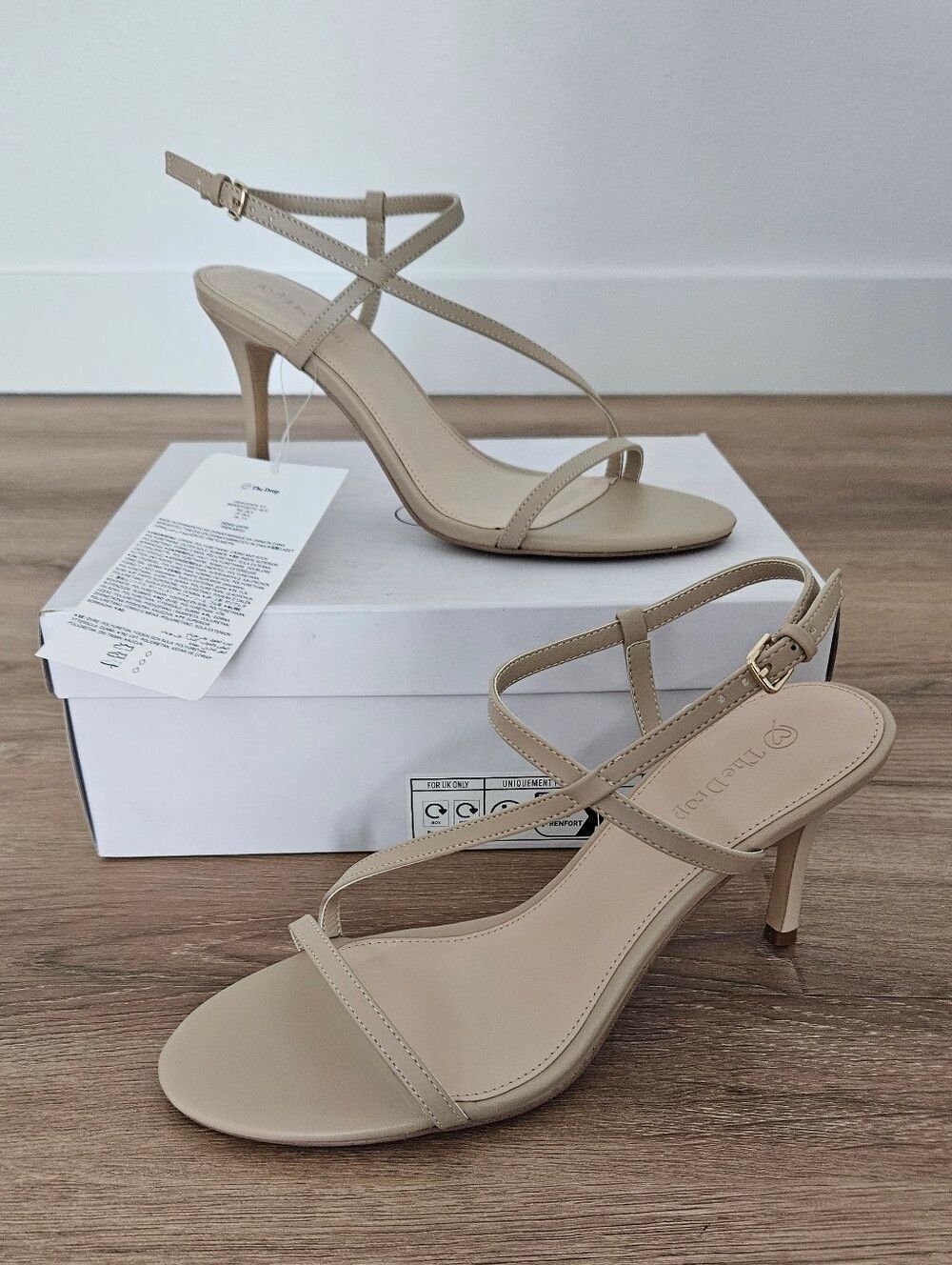 The Drop Arco Doe Tan Strappy High Heel Sandals Size 9.5